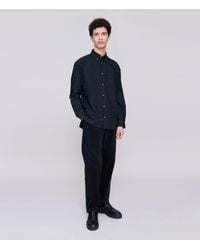 A.P.C. - A. P.c. Men's Mateo Logo Shirt Size: Extra Small In Dark Navy Blue - Lyst