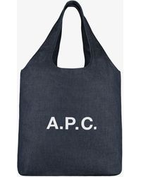 A.P.C. - A. P.c. Ninon Tote Bag One Size Indigo - Lyst