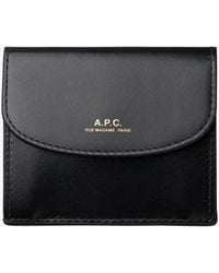 A.P.C. - A. P.c. Genève Trifold Wallet One Size Black - Lyst