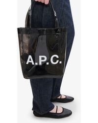 A.P.C. - A. P.c. Lou Small Tote Bag One Size Charcoal Grey - Lyst