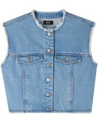 A.P.C. - A. P.c. Barbara Jacket 34 Light Blue - Lyst