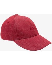 A.P.C. - A. P.c. Charlie Baseball Cap 54 Red - Lyst