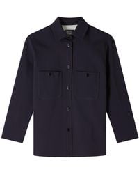A.P.C. - A. P.c. Women's Judy Jacket Size: 36 In Dark Navy Blue - Lyst