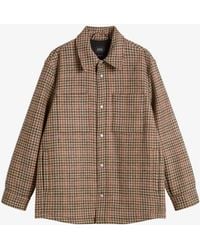 A.P.C. - A. P.c. Tartan Wool Jacket Xs Chestnut Brown - Lyst