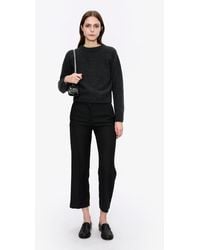 A.P.C. - A. P.c. Women's Short Crew Neck Sweater Size: Extra Small In Anthracite - Lyst
