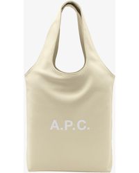 A.P.C. - A. P.c. Ninon Small Tote Bag One Size Ecru - Lyst