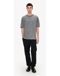 A.P.C. - A. P.c. Men's Wool T-shirt Size: Extra Small In Charcoal Gray - Lyst