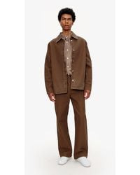 A.P.C. - A. P.c. Men's Button-down Jacket Size: Extra Small In Brown - Lyst
