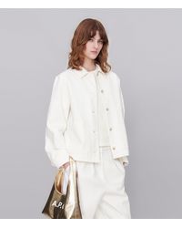 A.P.C. - A. P.c. Women's Nikkie Jacket Size: 34 In Off-white - Lyst