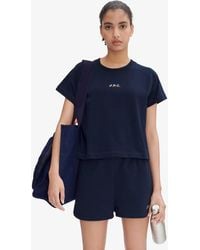 A.P.C. - A. P.c. Cloud T-shirt Xs Navy Blue - Lyst