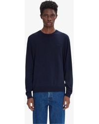 A.P.C. - A. P.c. Men's Matt Logo Sweater Size: Extra Small In Dark Navy Blue - Lyst