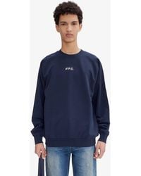 A.P.C. - A. P.c. Lake Sweatshirt Xs Navy Blue - Lyst