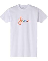 A.P.C. - A. P.c. Anchor T-shirt Xs White - Lyst