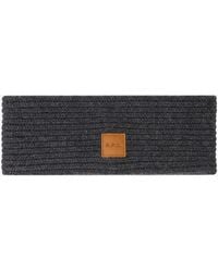 A.P.C. - A. P.c. Arcs Headband (unisex) One Size Charcoal Grey - Lyst