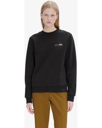 A.P.C. - Standard Item Sweatshirt (w) Black / White - Lyst