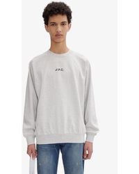 A.P.C. - A. P.c. Lake Sweatshirt S Light Grey - Lyst