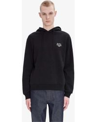 A.P.C. - A. P.c. Standard Rue Madame Hoodie (m) Xs Black / White - Lyst
