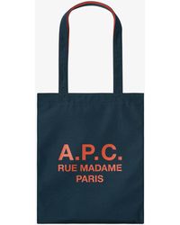 トートバッグ A.P.C. Lou University Tote Bag Burgundy COCPRM61956GAC COCPR Lou University tote bag Burgundy | A.P.C.