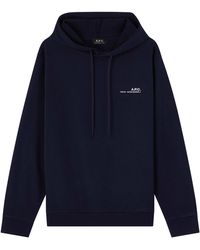 A.P.C. - A. P.c. Item H Hoodie M Navy Blue - Lyst