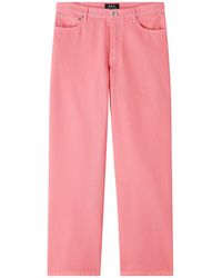 A.P.C. - A. P.c. Elisabeth Long Jeans 25 Pink - Lyst