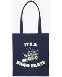 A.P.C. - A. P.c. Men's Lou Disco Tote Bag One Size In Dark Navy Blue - Lyst