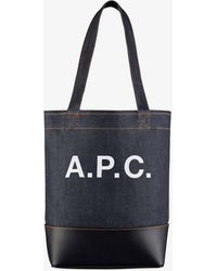 A.P.C. - A. P.c. Axel Small Tote Bag One Size Dark Navy - Lyst