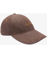 A.P.C. - A. P.c. Charlie Baseball Cap 54 Chestnut Brown - Lyst