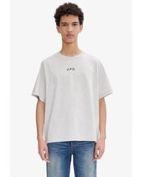 A.P.C. - A. P.c. Wind T-shirt Xl Light Grey - Lyst