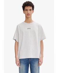 A.P.C. - A. P.c. Men's Wind T-shirt Size: Extra Small In Pale Heather Gray - Lyst