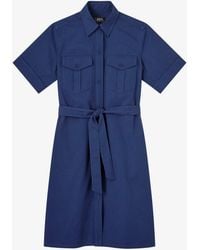 A.P.C. - A. P.c. Evy Dress 34 Navy Blue - Lyst