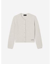 A.P.C. - A. P.c. Mila Cardigan Xs Ecru - Lyst