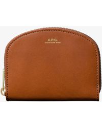 A.P.C. - A. P.c. Women's Demi-lune Compact Wallet One Size In Black - Lyst
