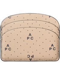 A.P.C. - A. P.c. Demi-lune Cardholder One Size Beige - Lyst