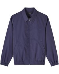A.P.C. - A. P.c. Men's Gilbert Jacket Size: Small In Dark Navy Blue - Lyst