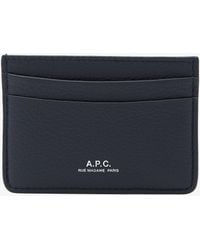A.P.C. - A. P.c. André Cardholder One Size Navy Blue - Lyst