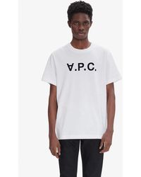 A.P.C. - A. P.c. Men's Standard Grand Vpc T-shirt Size: Extra Small In White - Lyst