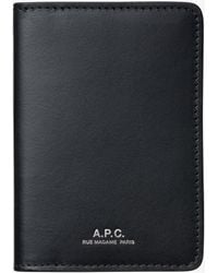 A.P.C. - A. P.c. Men's Stefan Cardholder One Size In Black - Lyst