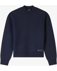A.P.C. - A. P.c. Esther Sweater Xs Navy Blue - Lyst