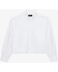 A.P.C. - A. P.c. Sophia Button Down Shirt 40 White - Lyst
