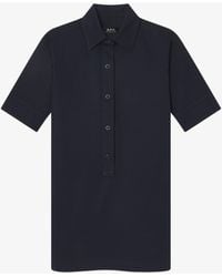 A.P.C. - A. P.c. Polo Dress 42 Navy Blue - Lyst