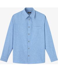 A.P.C. - A. P.c. Harris Shirt Xs Blue - Lyst