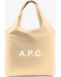 A.P.C. - A. P.c. Ninon Tote Bag One Size Ecru - Lyst