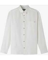A.P.C. - A. P.c. Mateo Logo Shirt L Off White - Lyst