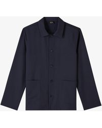 A.P.C. - A. P.c. Men's Kerlouan Jacket Size: Small In Dark Navy Blue - Lyst