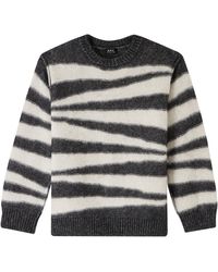 A.P.C. - A. P.c. Sébastien Sweater L Charcoal Grey - Lyst