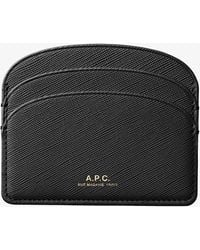 A.P.C. - A. P.c. Women's Demi-lune Cardholder One Size In Black - Lyst