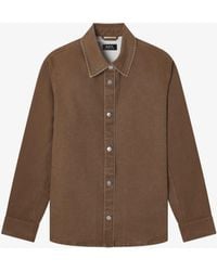 A.P.C. - A. P.c. Button-down Jacket Xs Brown - Lyst