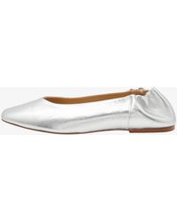 A.P.C. - A. P.C. Square-Toe Leather Ballet Flats - Lyst