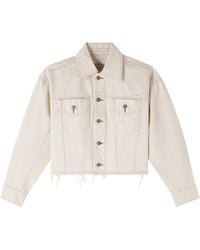 A.P.C. - A. P.c. Sainters Denim Jacket 38 Ecru - Lyst
