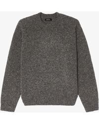 A.P.C. - A. P.c. Men's Speckled Wool Sweater Size: Extra Small In Charcoal Gray - Lyst